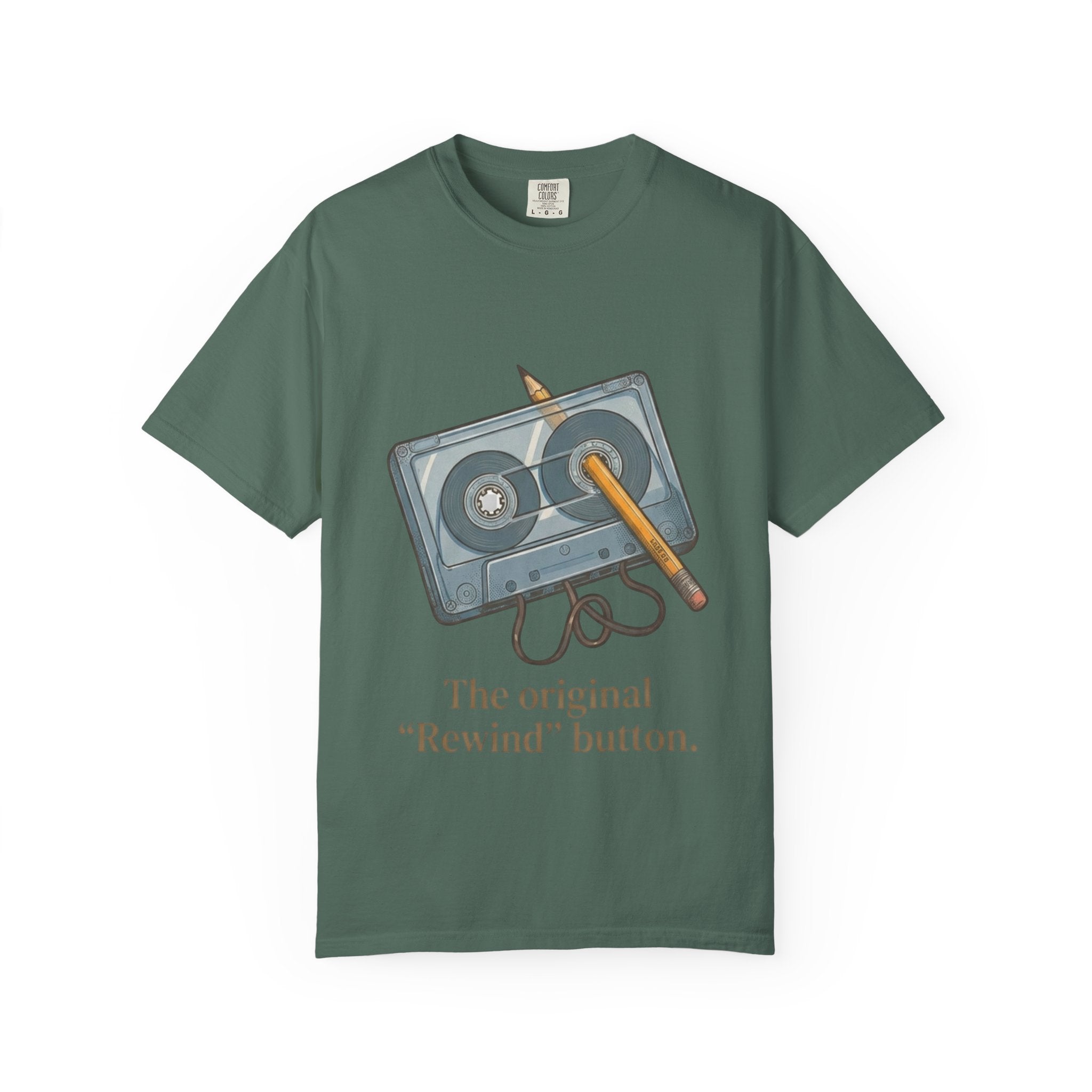 The Original "Rewind" Button — Cassette Tee