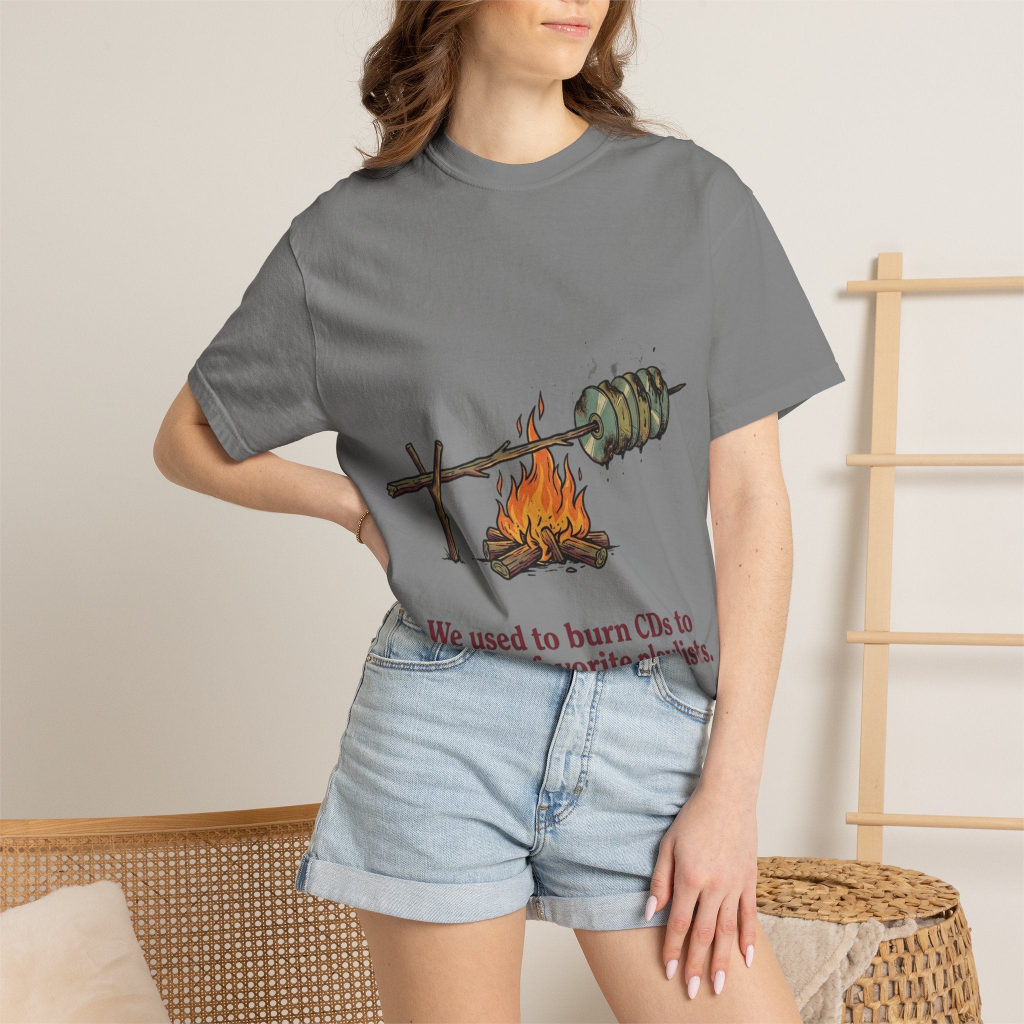 We Used to Burn CDs — Campfire Tee