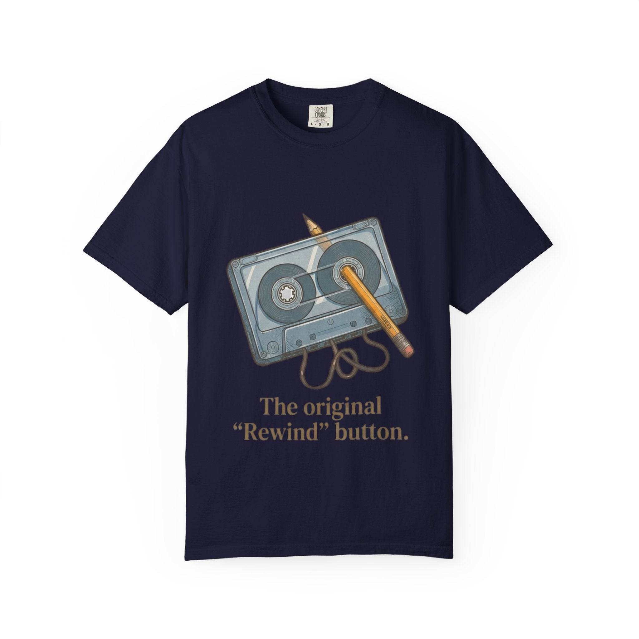The Original "Rewind" Button — Cassette Tee