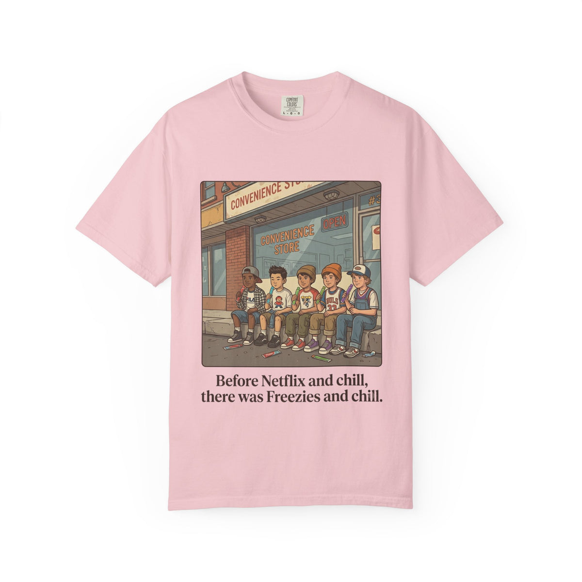 Freezies and Chill Corner Store Tee in Pink