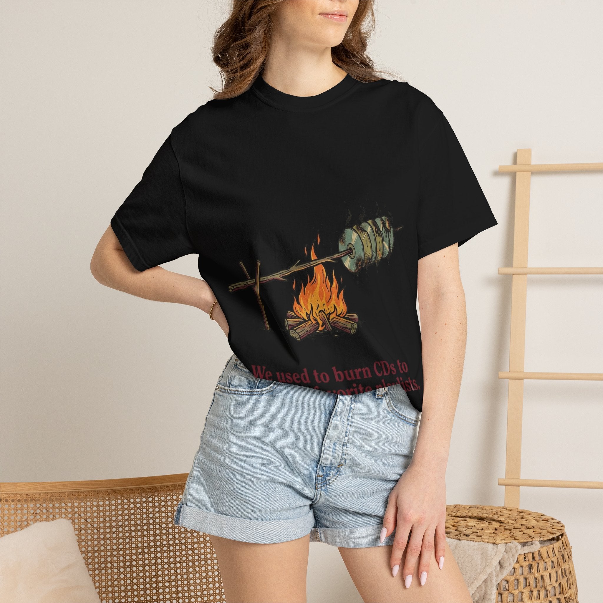 We Used to Burn CDs — Campfire Tee