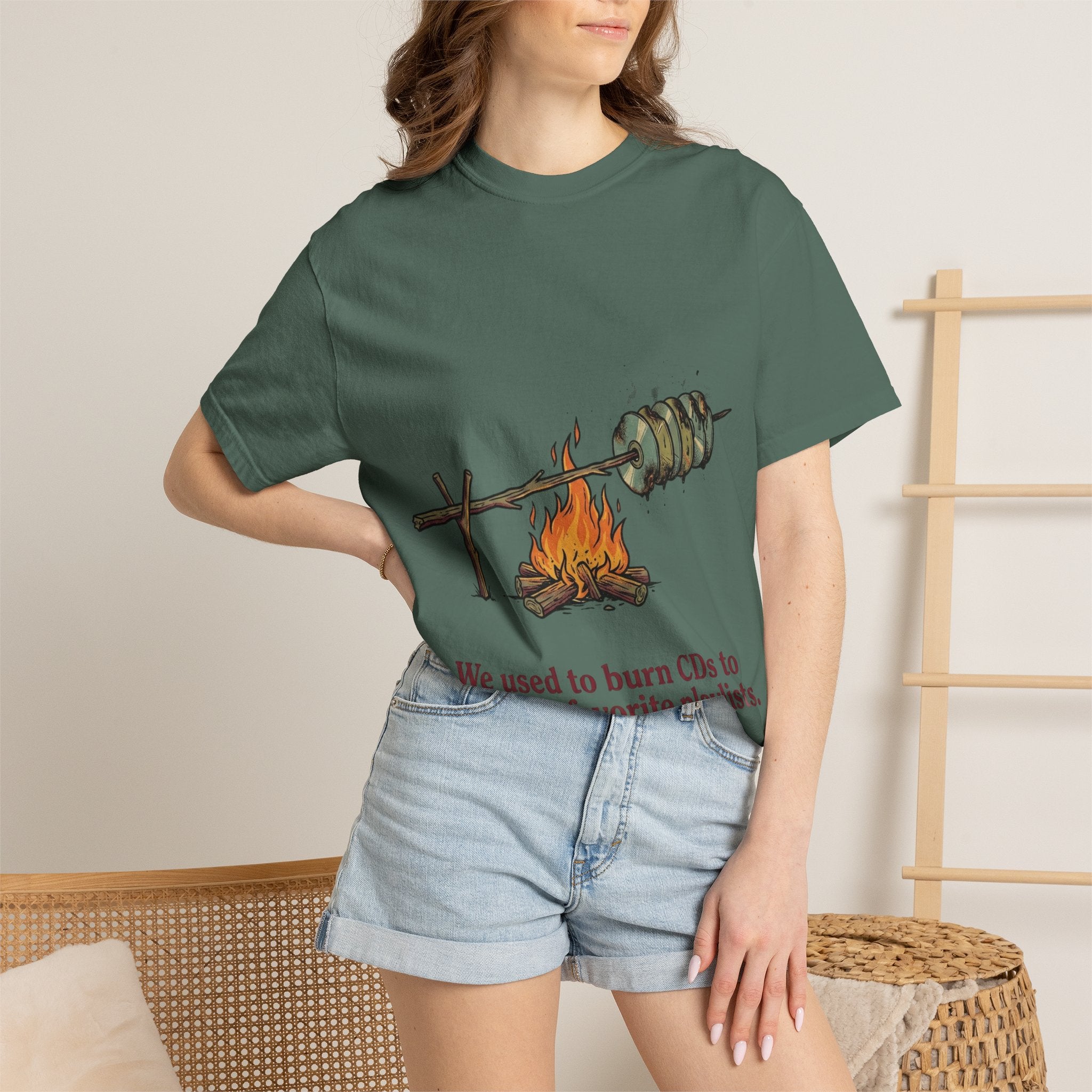 We Used to Burn CDs — Campfire Tee