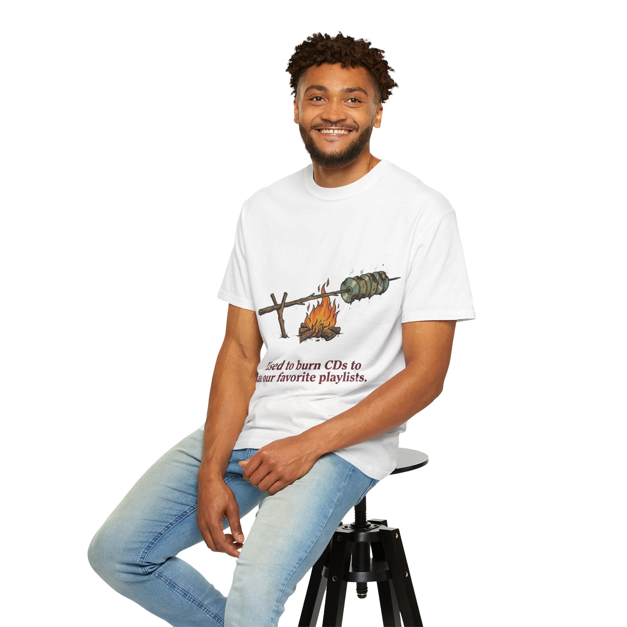 We Used to Burn CDs — Campfire Tee