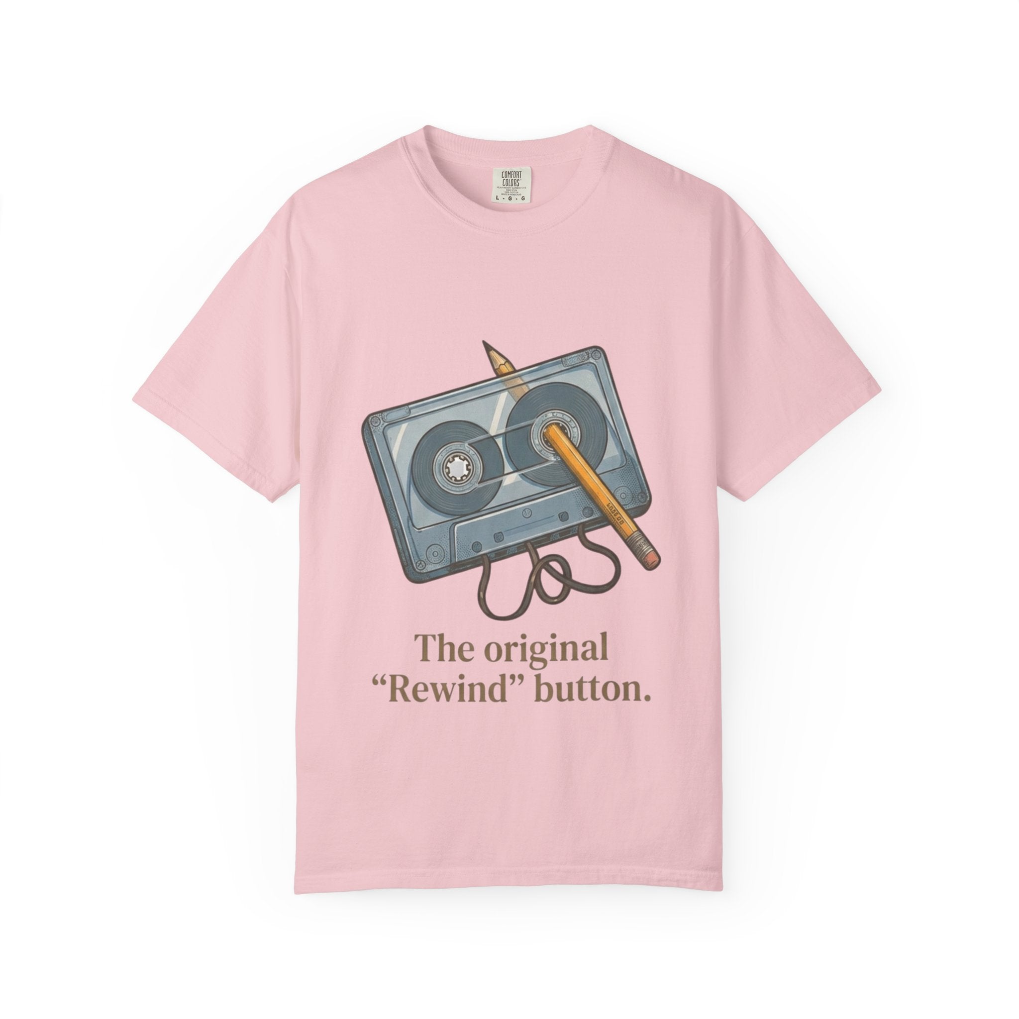 The Original "Rewind" Button — Cassette Tee
