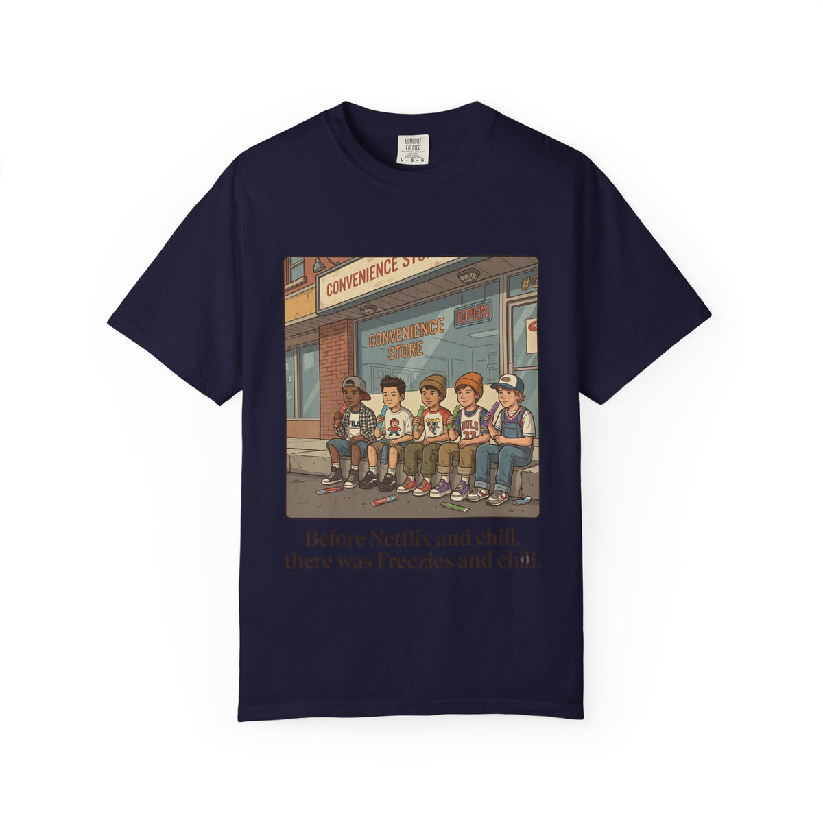 Freezies and Chill Corner Store Tee in Navy