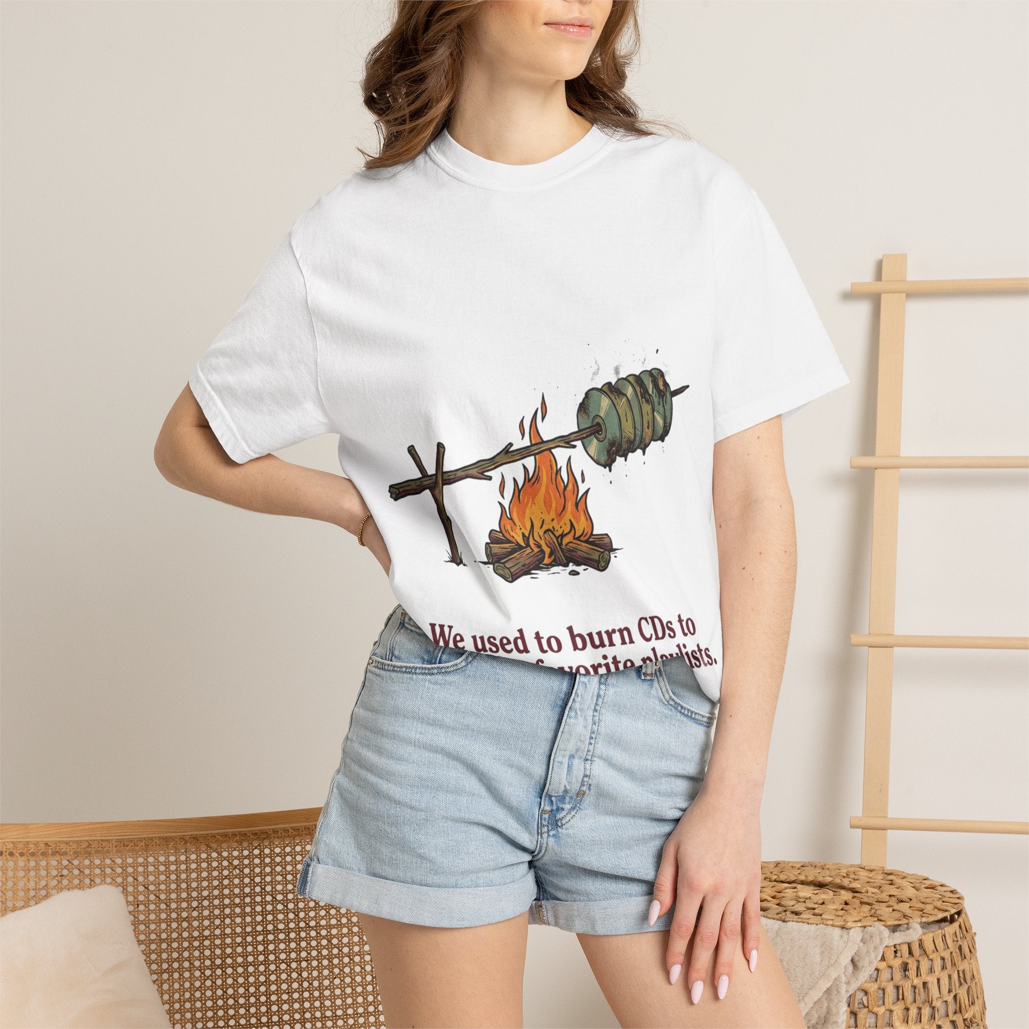 We Used to Burn CDs — Campfire Tee